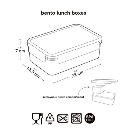 Boîte à déjeuner bento - Fun – vue 7 – A Little Lovely Company