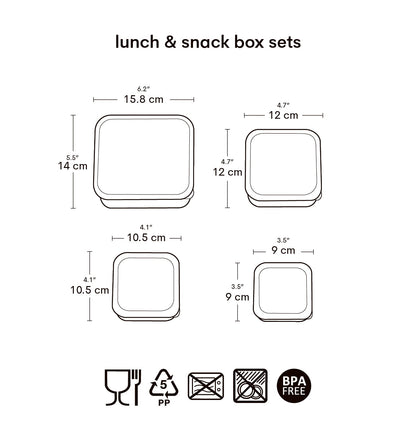 Lot de 4 boîtes repas et goûter - Jungle – vue 8 – A Little Lovely Company