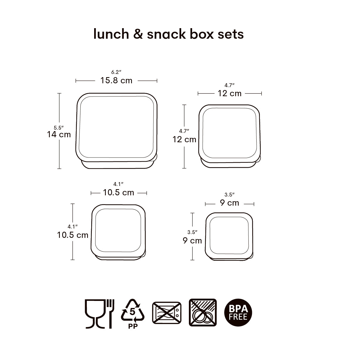 Lot de 4 boîtes repas et goûter - Cerises – vue 8 – A Little Lovely Company
