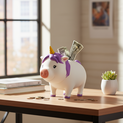 Cochon Licorne Blanche