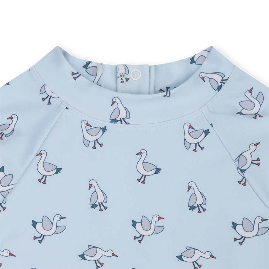 UV Protection Long-Sleeved Swim T-Shirt - Blue - Little Seagull