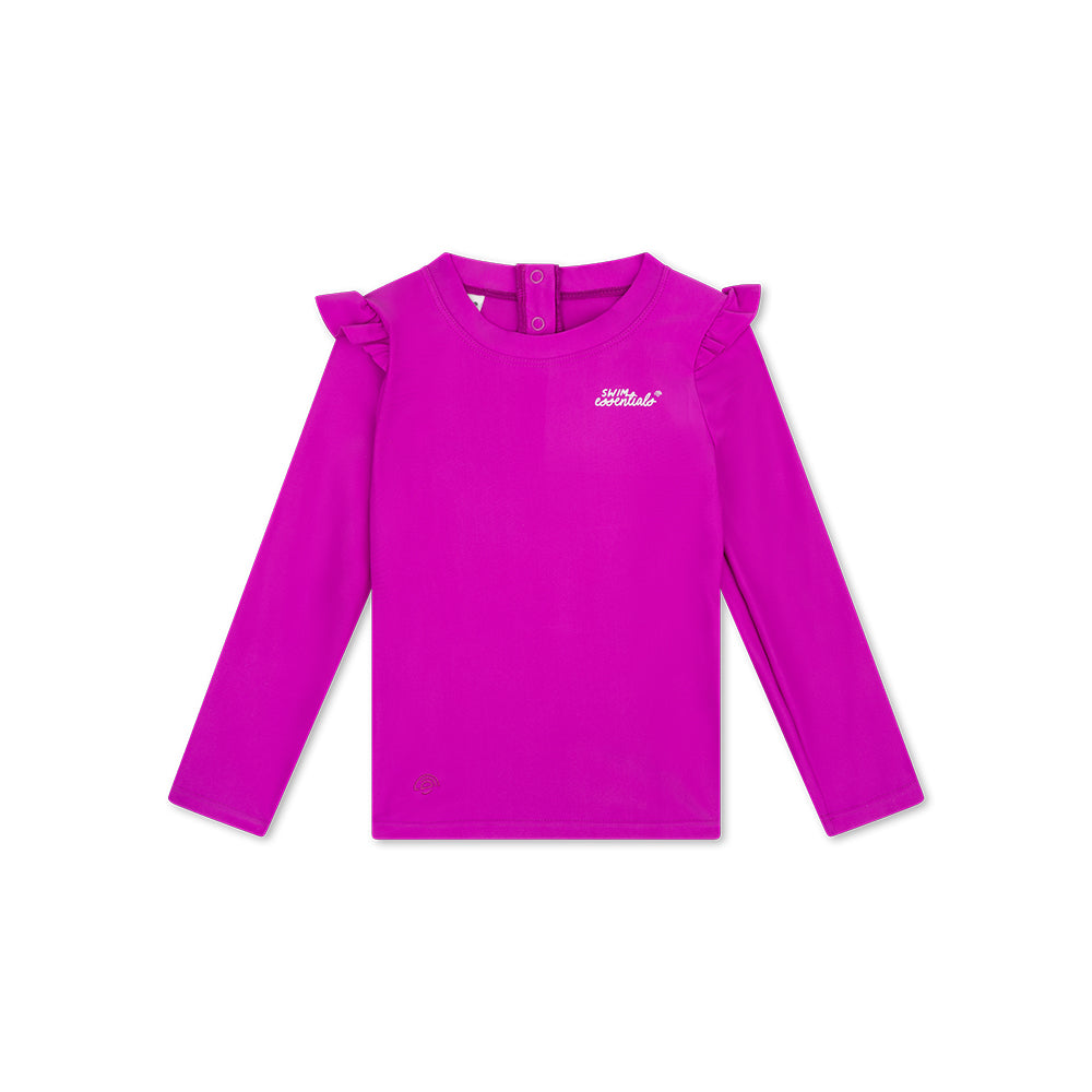 UV Swimming T-Shirt Long Sleeves - Purple - Wild Fuchsia