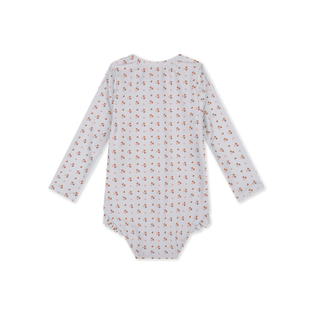 UV-Badeanzug Mädchen Langarm - Altrosa - Cozy Hearts