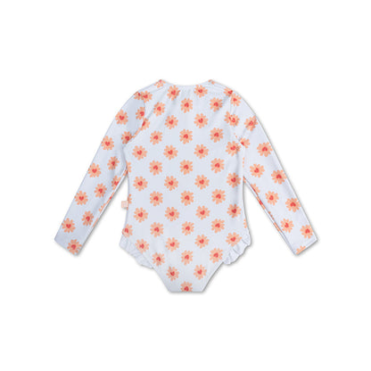 Girls' Long-Sleeve UV Swimsuit - Multicolored - Floral Love