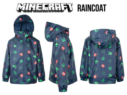 Minecraft Waterproof Jacket – Navy bleu