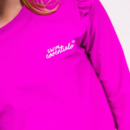 UV Swimming T-Shirt Long Sleeves - Purple - Wild Fuchsia