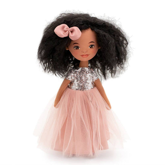 Tina-Puppe im rosa Paillettenkleid – 32 cm