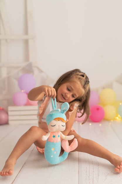 Lili, die Meerjungfrauen-Stoffpuppe – Blau