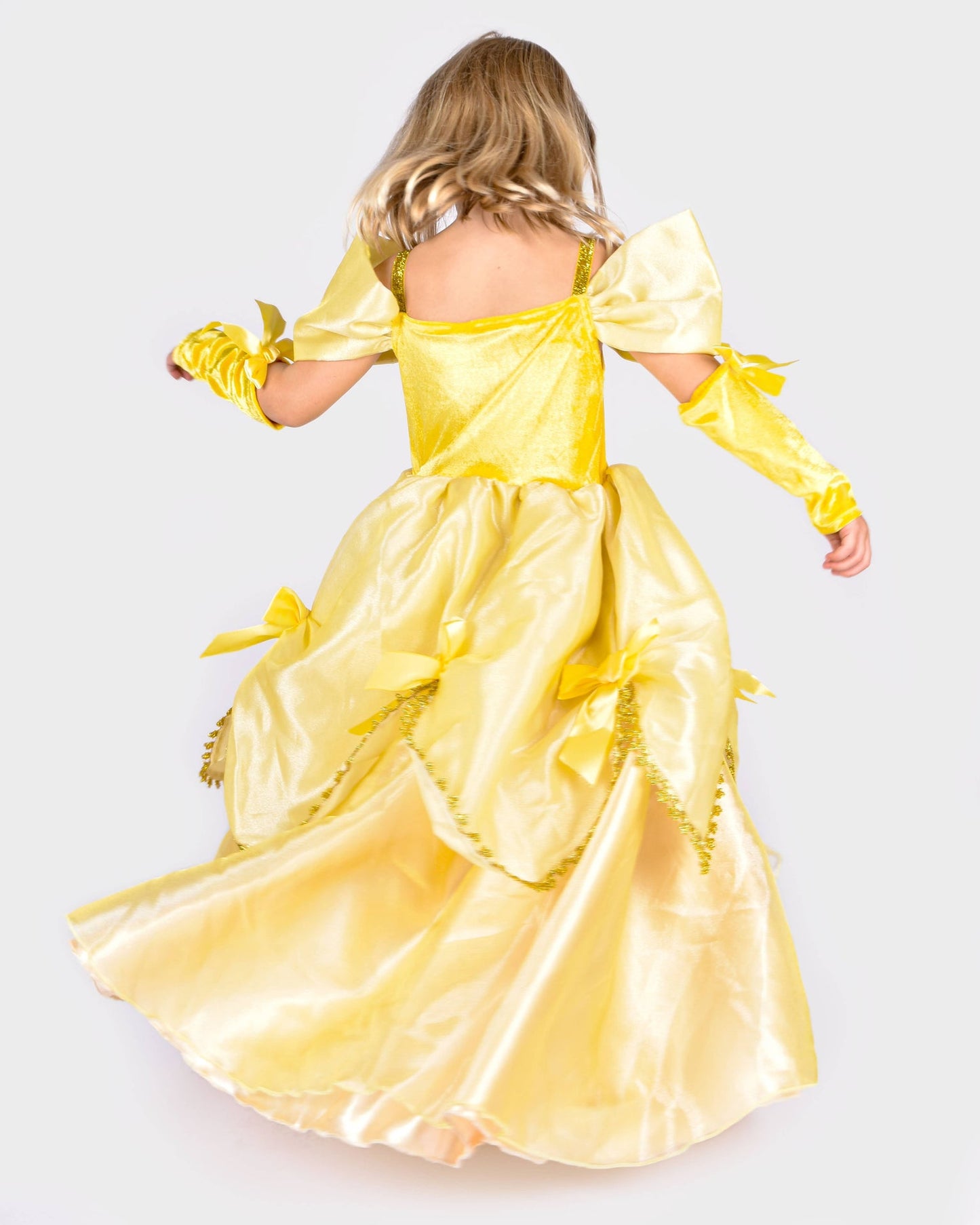 Gelbes Kleid W. Acc. Belle 98-104 Gr. 2-4 Jahre