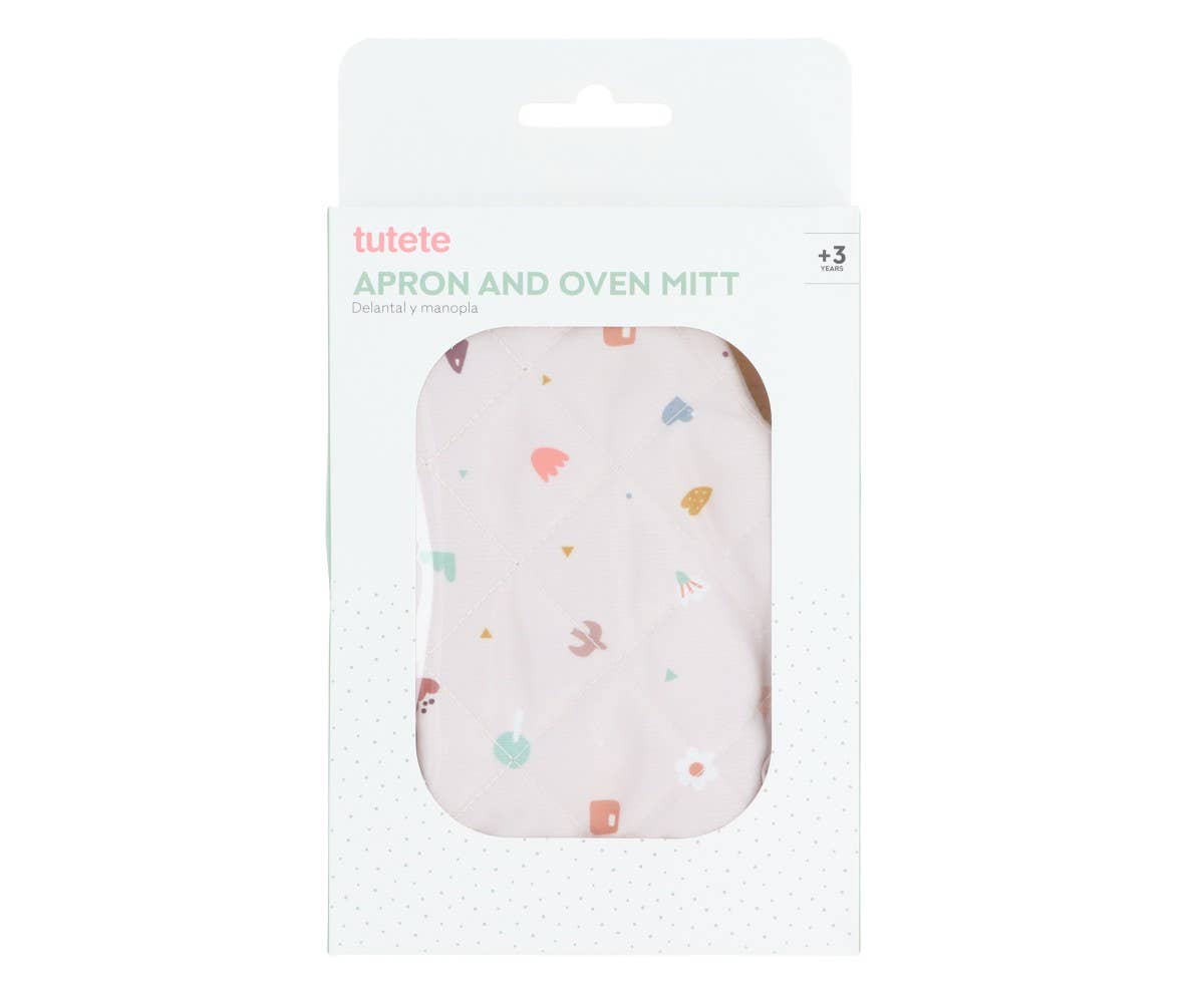 Geometric Nature Apron and Pot Holder Set