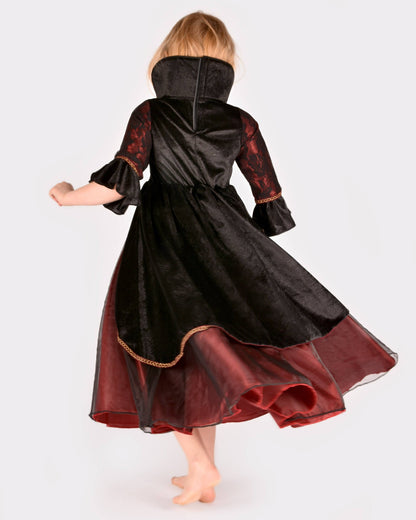 Vampir-Königin-Kleid Deluxe 110-116 cm 4-6 Jahre