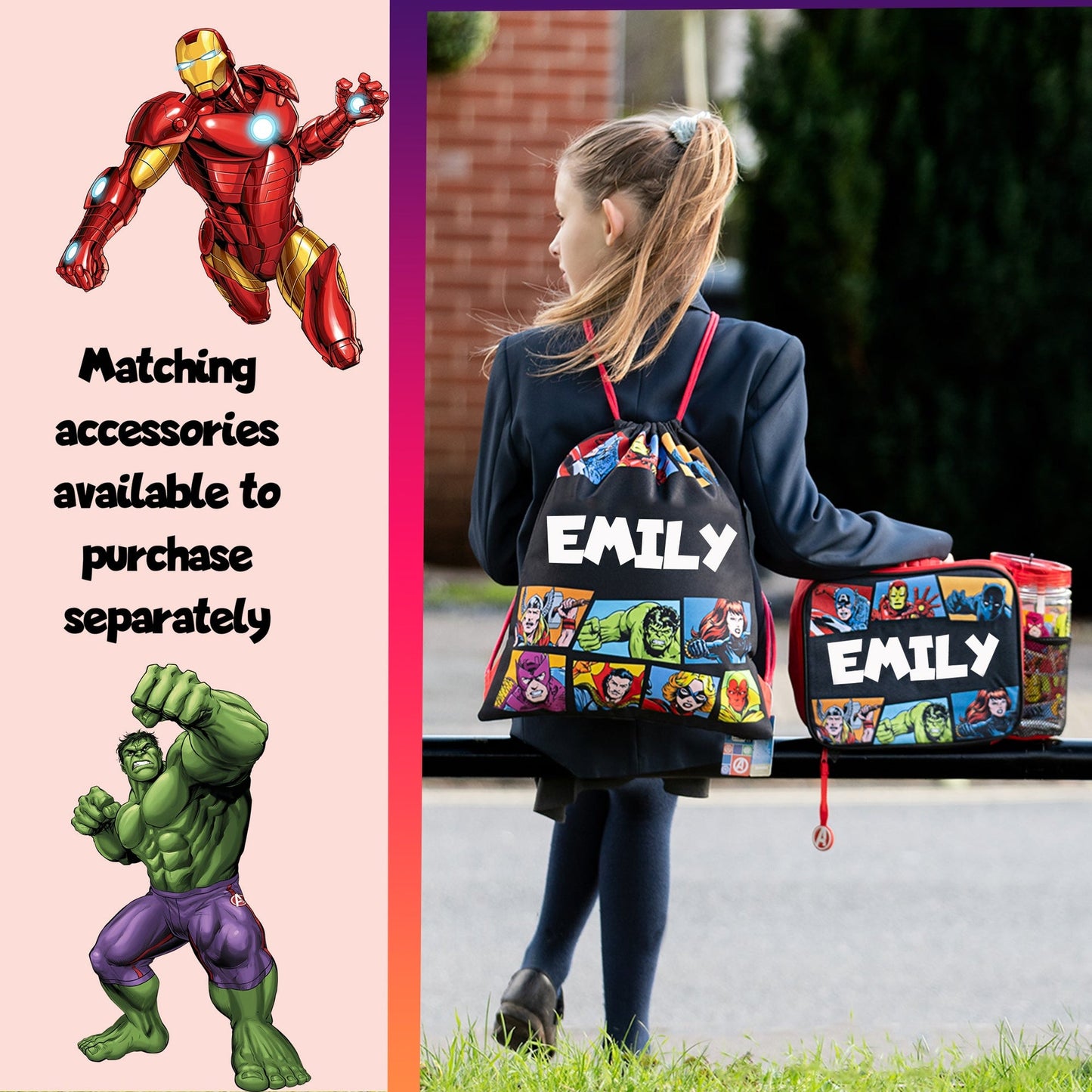 Avengers enfant PE Sac à cordon