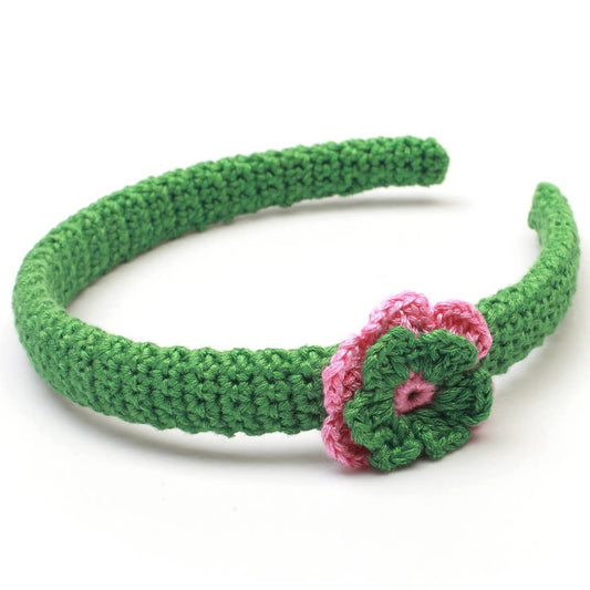 Haarband mit Blume - Grün