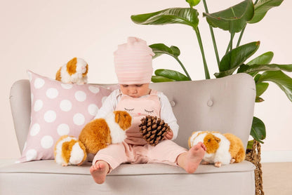 Gold/Weißes Meerschweinchen-Plüschtier