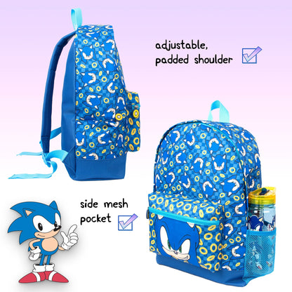 Sonic the Hedgehog enfant Sac à dos — sac à dos scolaire officiel with Your Child's Name