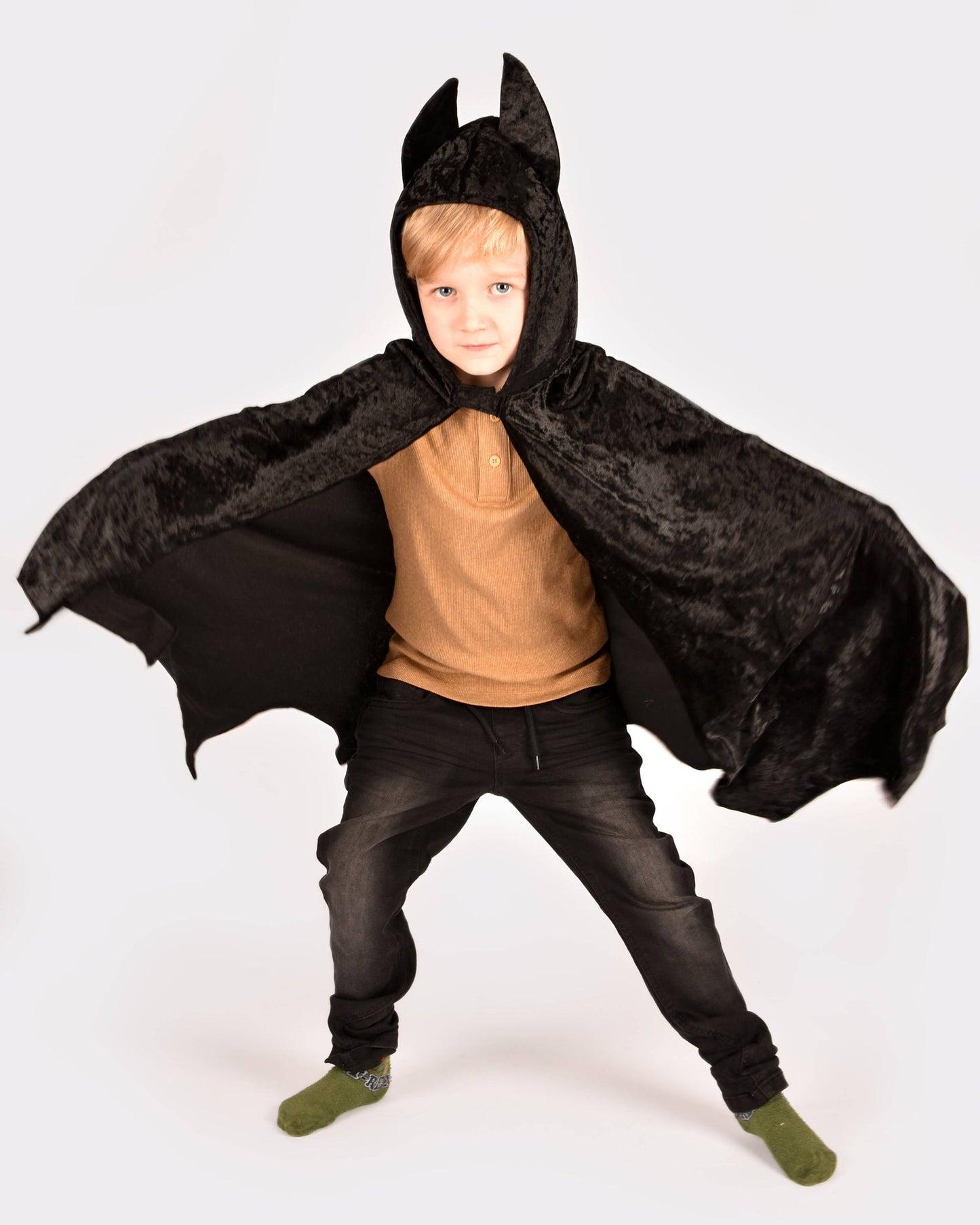 Black velvet bat cape 98-128 cm 3-8 years