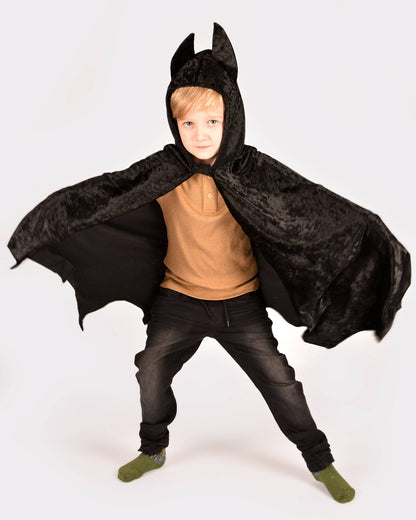 Black velvet bat cape 98-128 cm 3-8 years