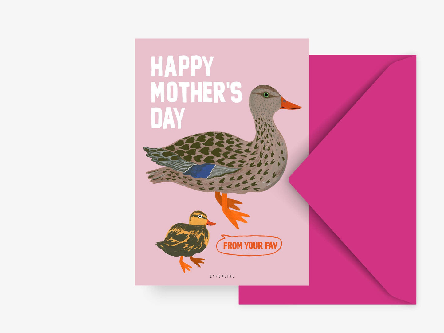 Muttertagskarte Enten „From your Fav“