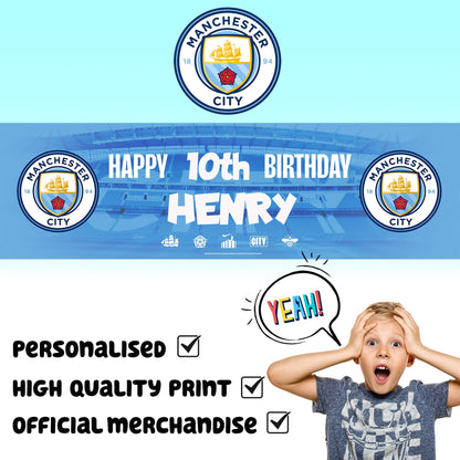 Manchester City Birthday Banner