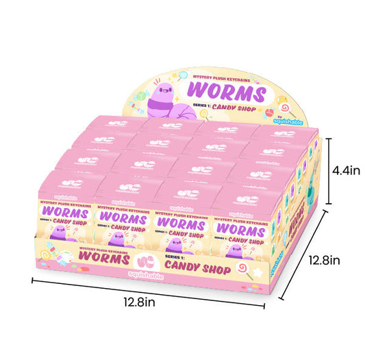 Blind Box Squishable – Wurm, Serie 1 „Candy Shop“