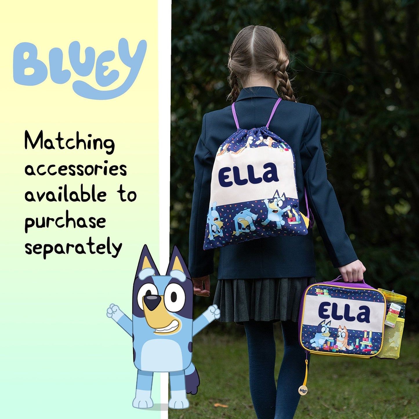 Official Bluey Sac à cordon | enfant PE Sac