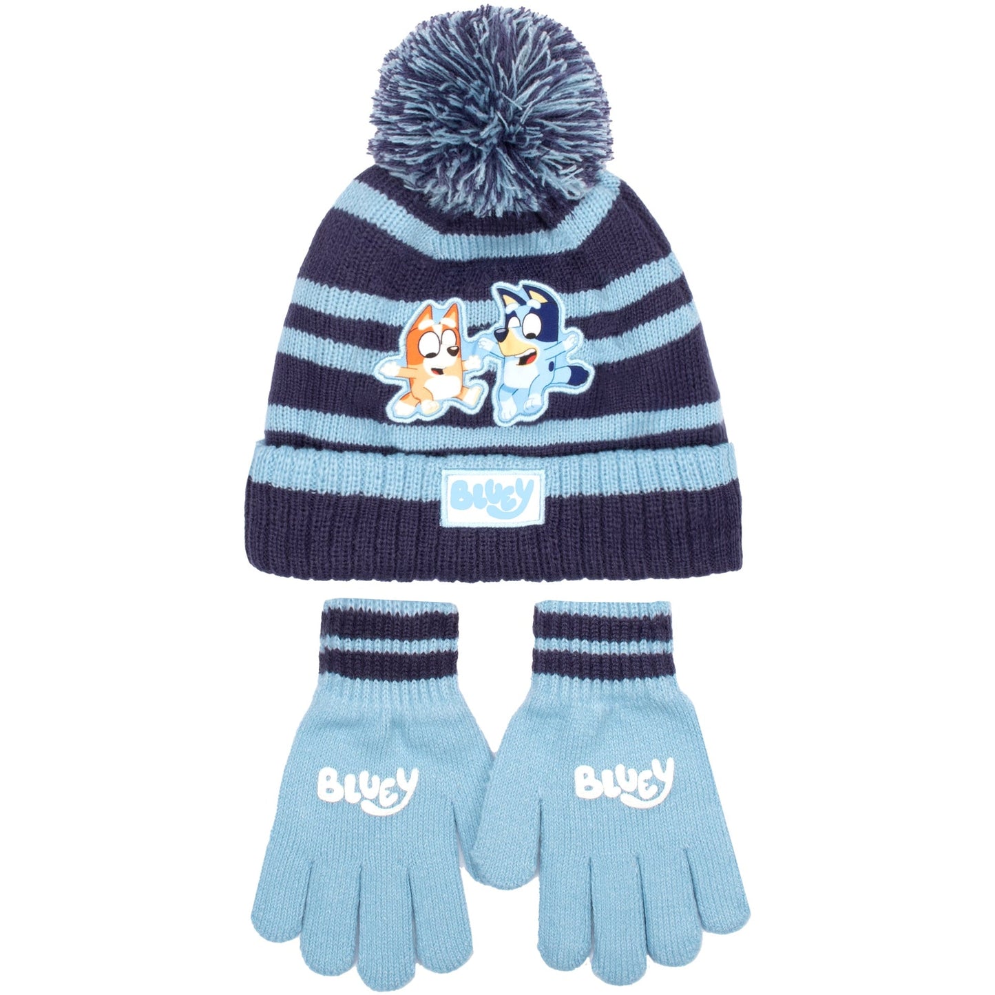 Bluey Children's Winter Hat & Gloves Set Warm and Comfy Bonnet & Gloves Set