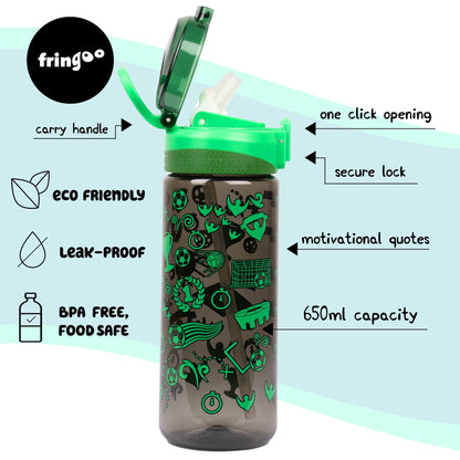Straw Bottle – Neon football