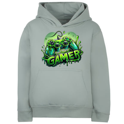 Fringoo gamer Sweat à capuche garçon Cotton Rich Soft Hooded Sweatshirt- gamer vert