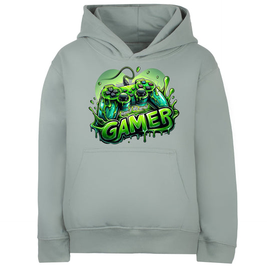 Sweat à capuche gaming – Fringoo gaming for Boys Cotton Rich Soft Hooded – gaming vert