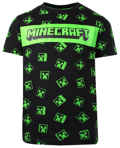 Minecraft Creeper T Shirt – noir
