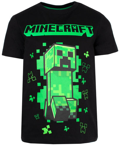 Minecraft Creeper T Shirt – noir