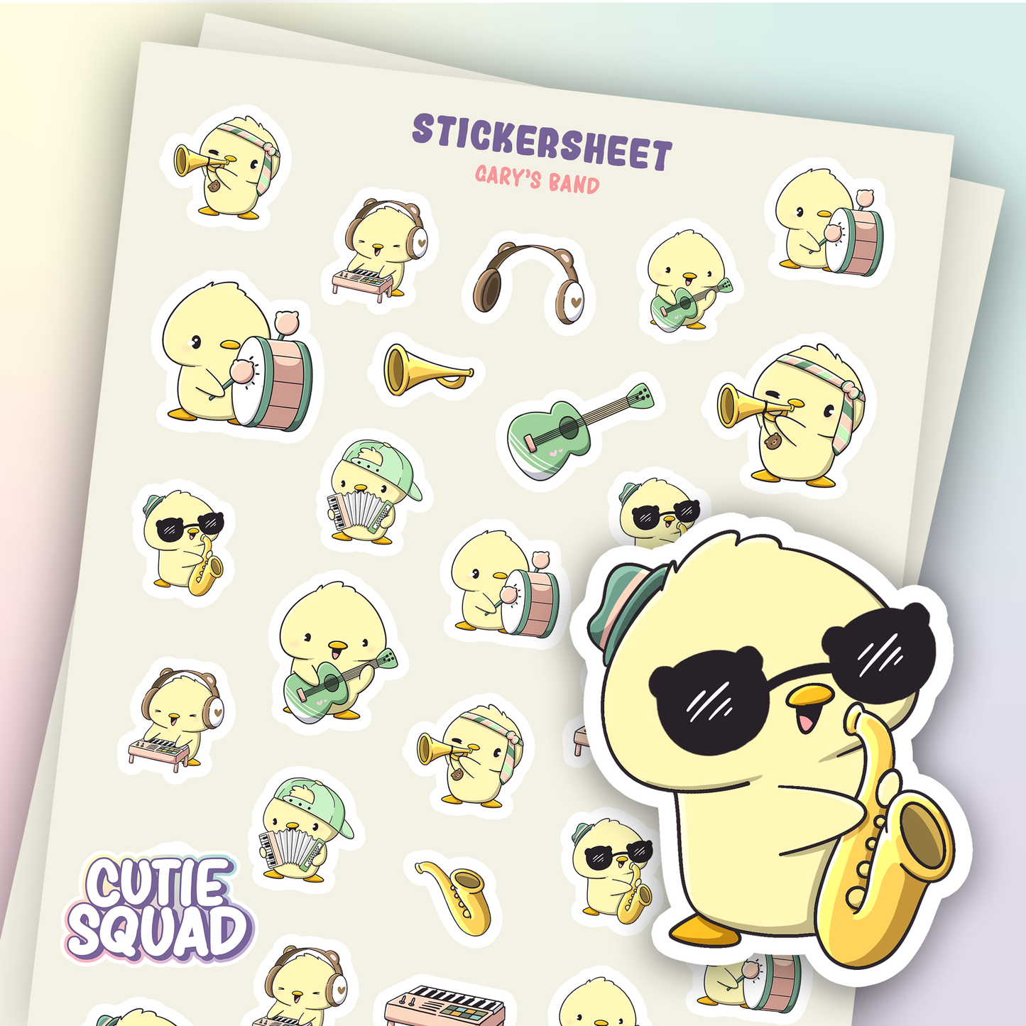 Garys Stickerbögen