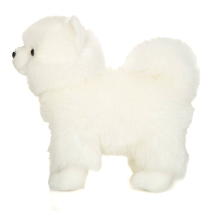 Standing White Spitz Plush
