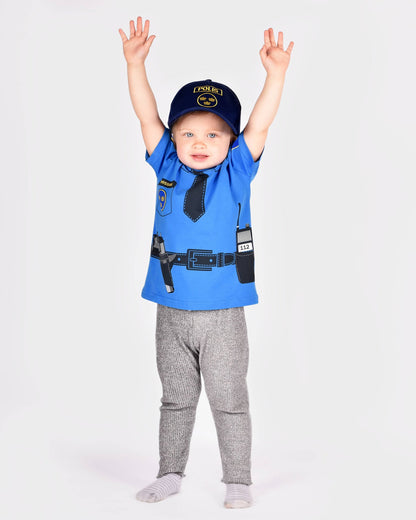 T-Shirt Polizei aus Bio-Baumwolle 98-104 cm 2-4 Jahre