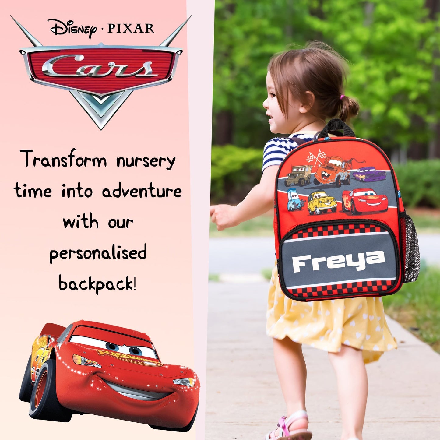 Disney Cars enfant Sac à dos Lightning McQueen rouge