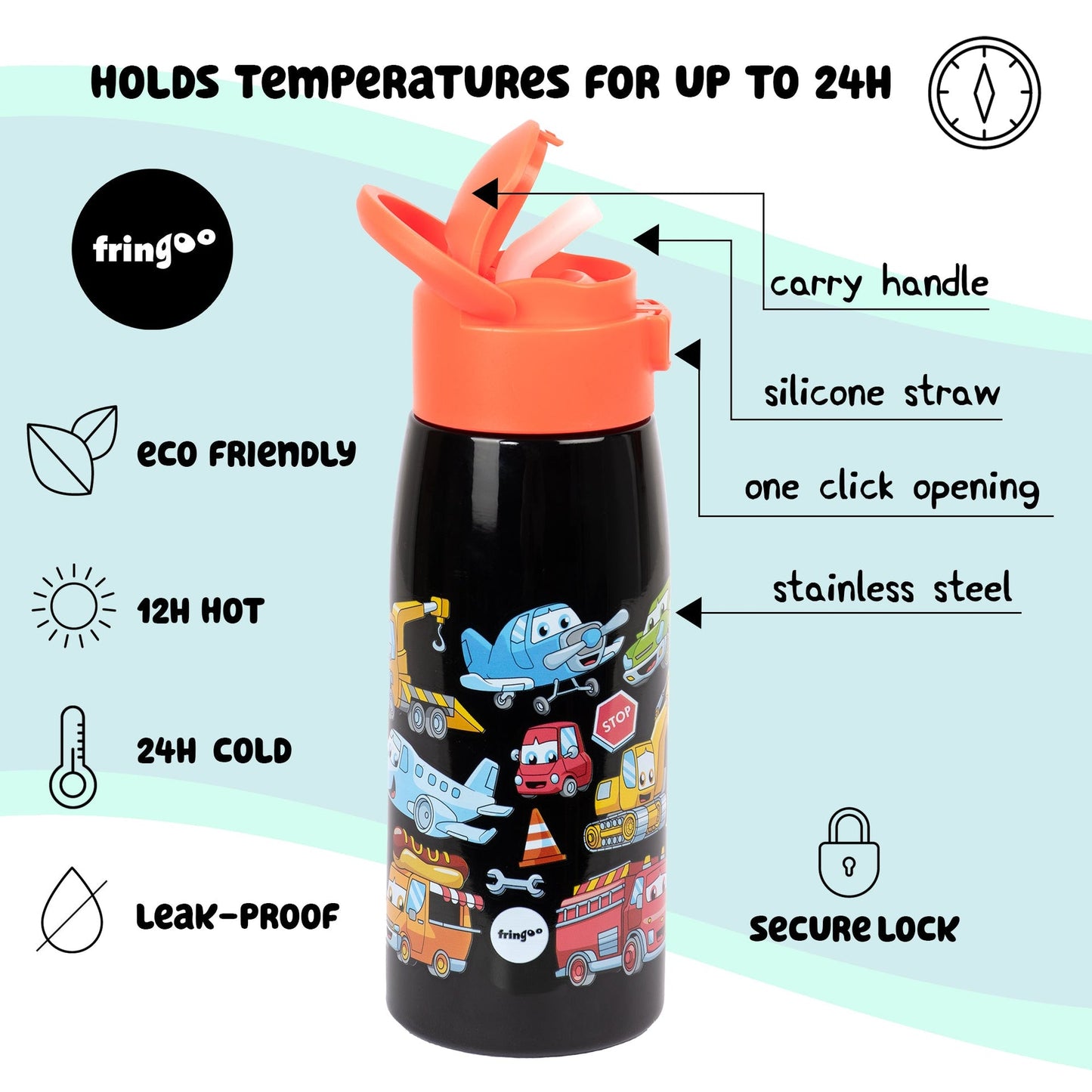 Gourde en acier inoxydable 350ml – Cars World