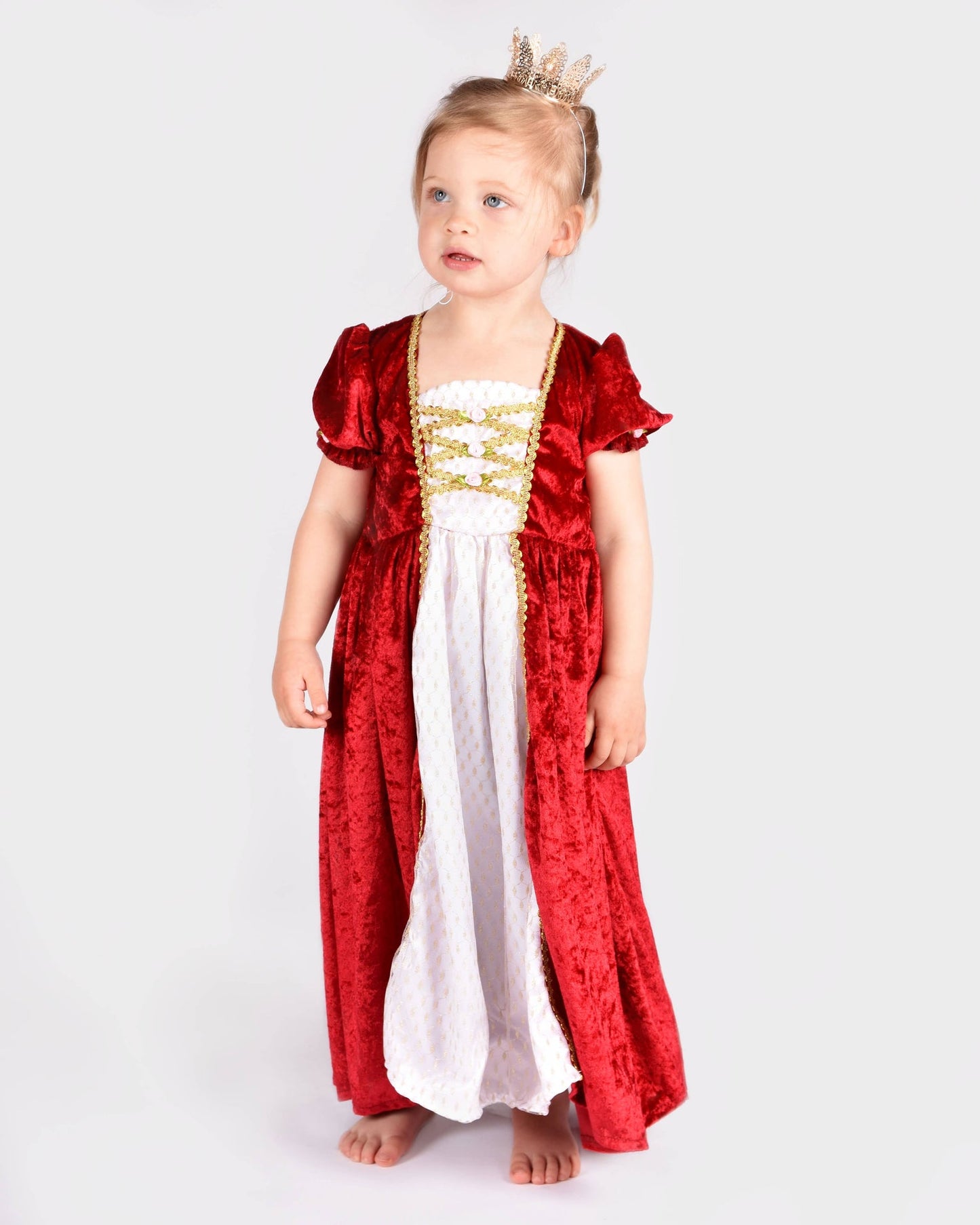 Red Velvet Princess Dress Den Goda Fen 2-4 years (98-104 cm)