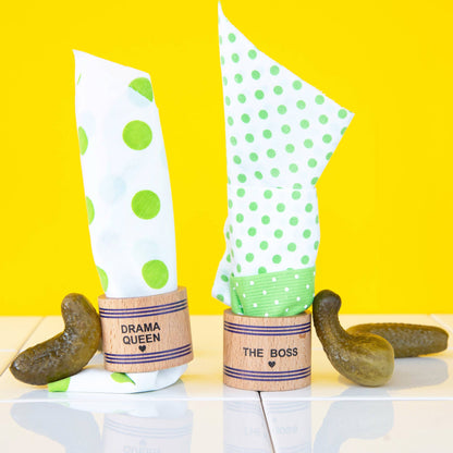 Ronds de serviette en bois – Collection Famille