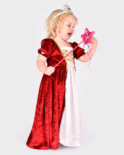 Red Velvet Princess Dress Den Goda Fen 2-4 years (98-104 cm)