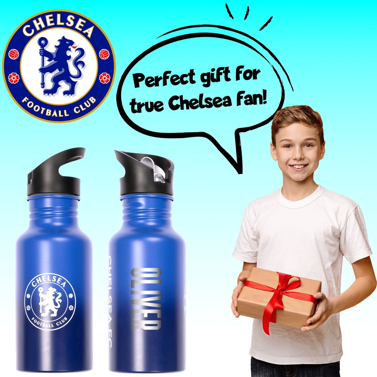 Chelsea FC Metal Gourde 500ml