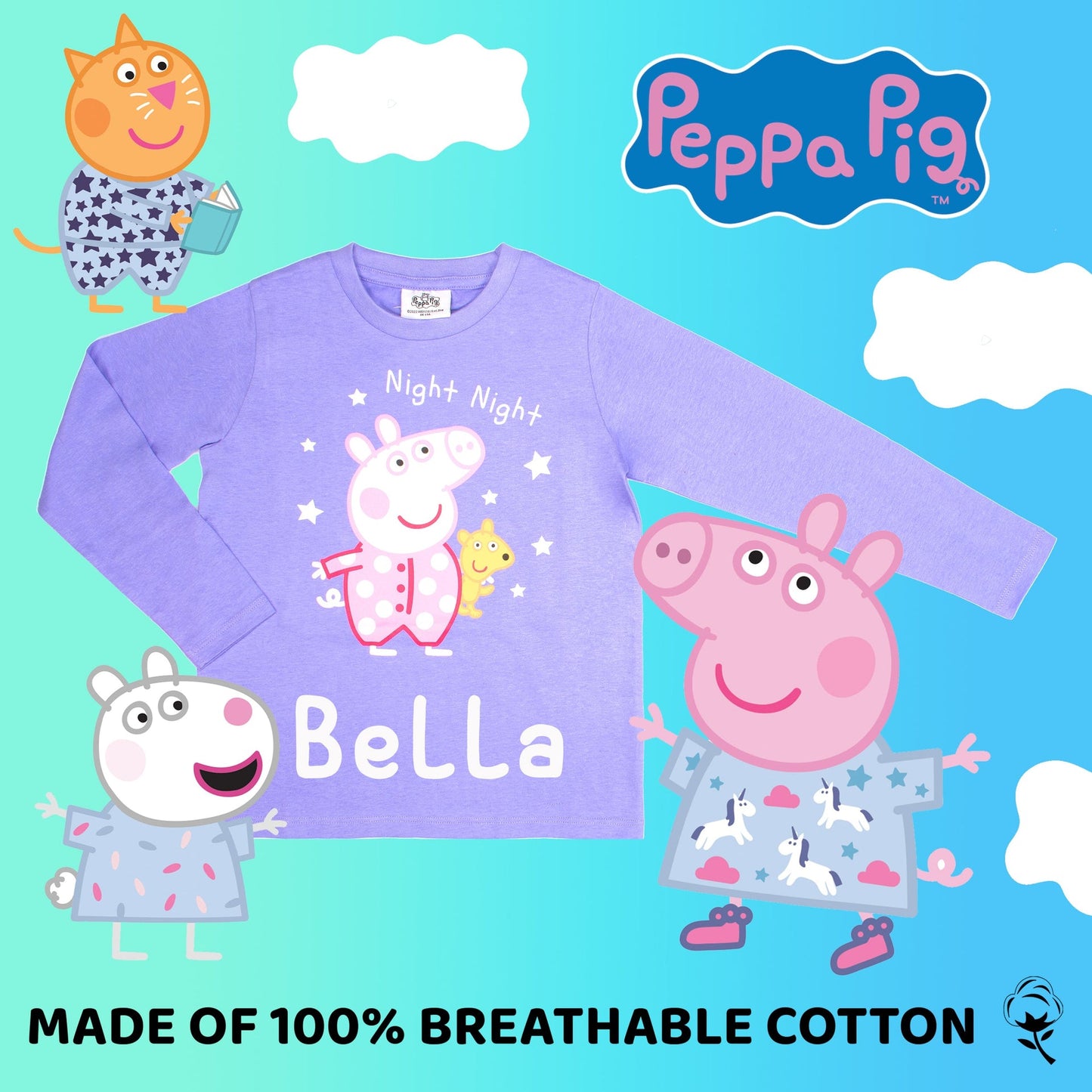 Peppa Pig Pyjamas – rose & violet