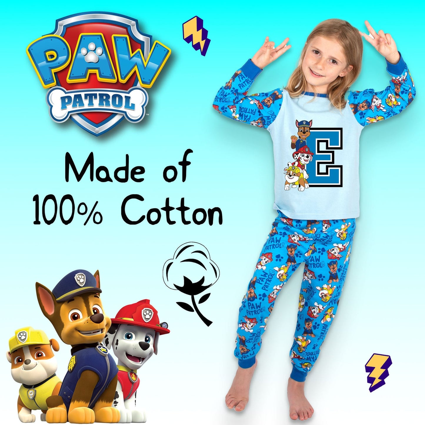 Pat’ Patrouille Pyjama with Letter