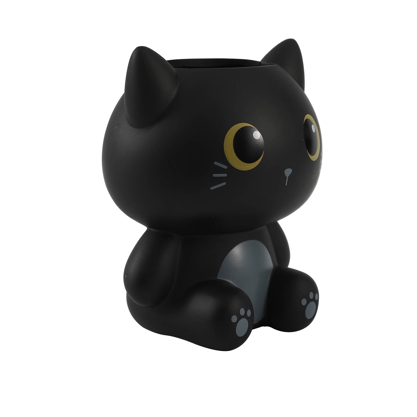 3D black cat pen holder