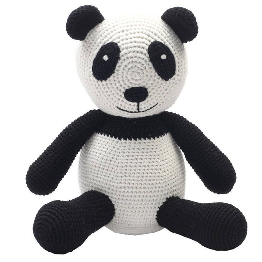 XL Häkelplüschtier – Schwarzer Panda