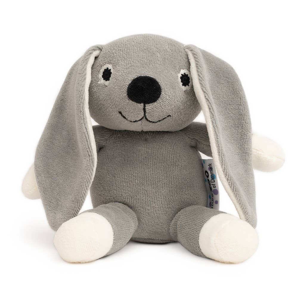 Ours en peluche en velours bio — Lapin gris