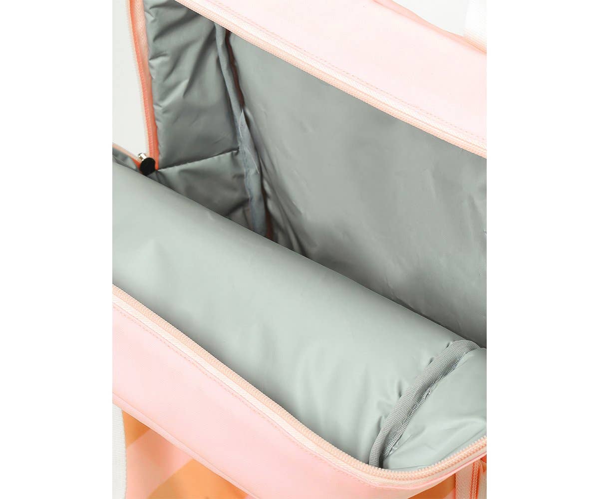 sac a dos isotherme enfant stripes pink