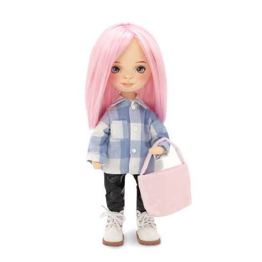 Billie-Puppe mit kariertem Hemd, 32 cm