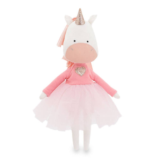 Cotti Motti Plüschtier aus Baumwolle, Einhorn Daphne – 29 cm – ab 0 Monaten