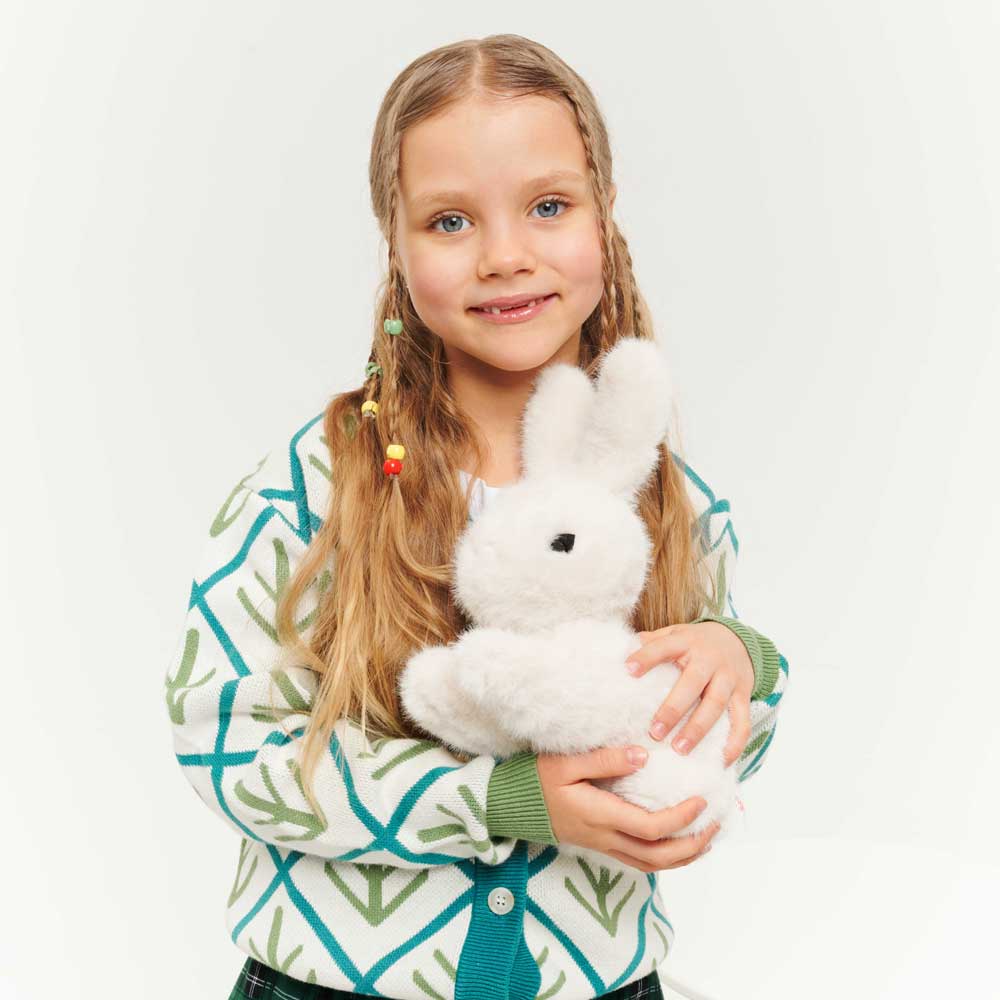 Ultraweiches weißes Hasenplüschtier (20 cm) - ab 0 Jahren