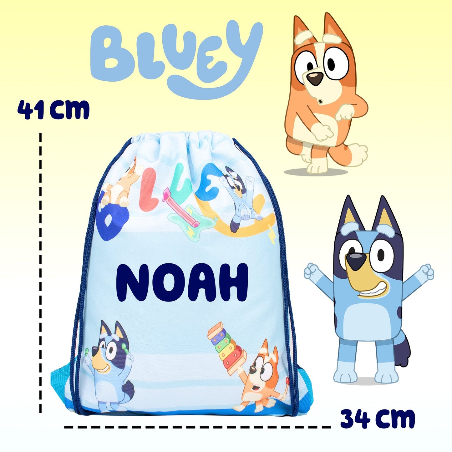Sac à cordon – Bluey ( bleu )